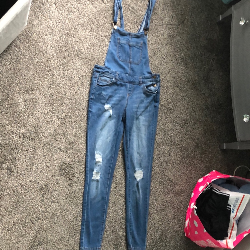 Skinny jean junior overalls